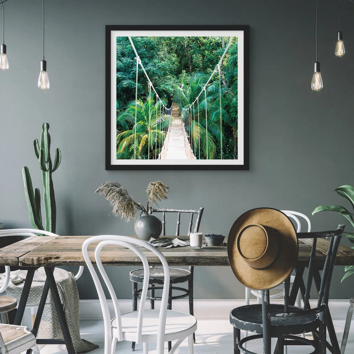 Poster în ramă neagră - Welcome to the jungle! - 30x30 cm
