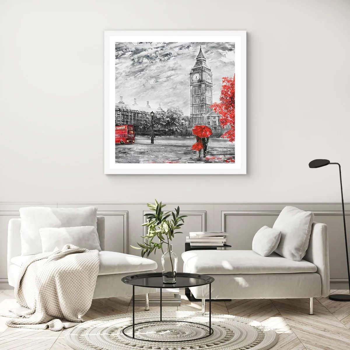 Poster în ramă albă - O zi excitantă - 40x40 cm