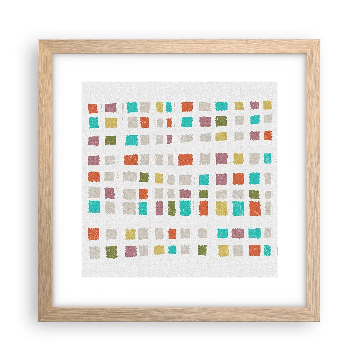 Poster în ramă de stejar deschis - Joc necunoscut - 30x30 cm