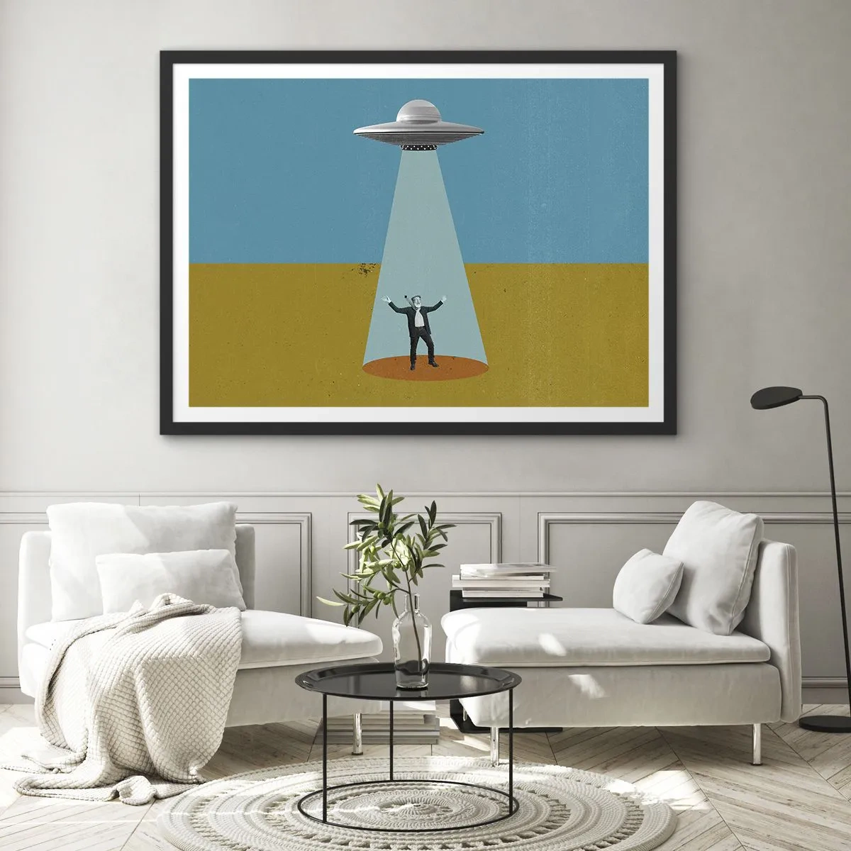 Poster în ramă neagră - Întâlnire de gradul III - 70x50 cm