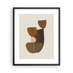 Poster în ramă neagră - Compoziție în bronz - 40x50 cm