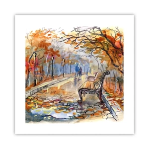 Poster - Pășim împreună în toamnă - 40x40 cm