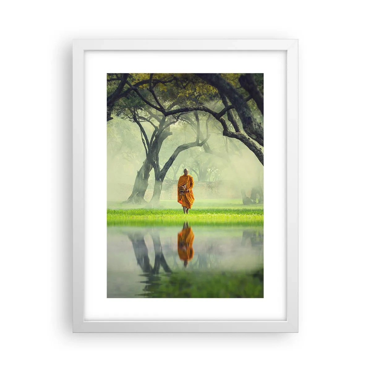 Poster în ramă albă - Pe drumul spre iluminare - 30x40 cm