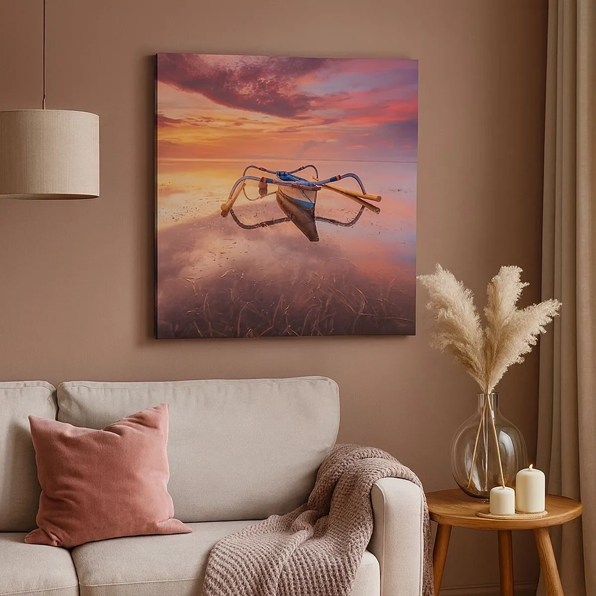 Tablou pe pânză - Liniștea unei seri tropicale - 30x30 cm