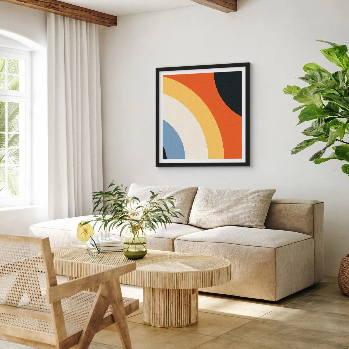 Poster în ramă neagră - Spre sine - 30x30 cm
