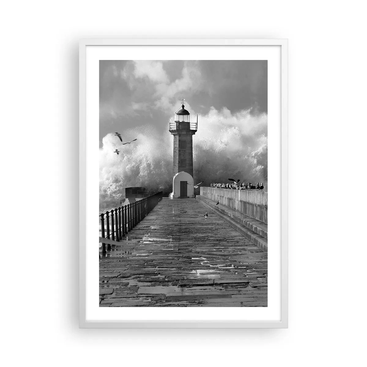 Poster în ramă albă - Fără frică  - 50x70 cm