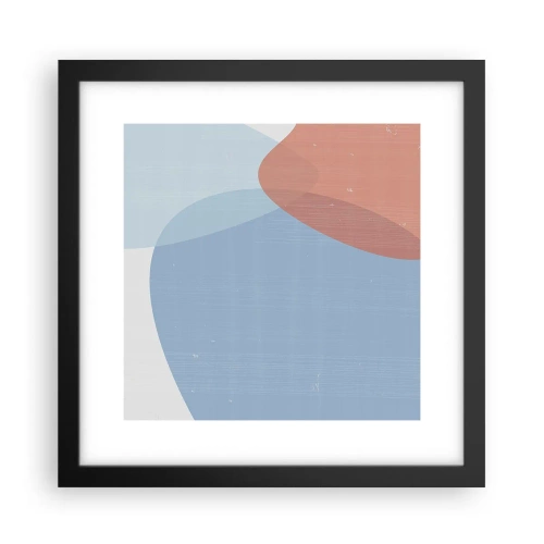 Poster în ramă neagră - Relații pastelate - 30x30 cm