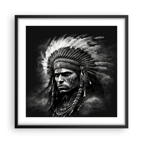 Poster în ramă neagră - Conducător și luptător - 50x50 cm