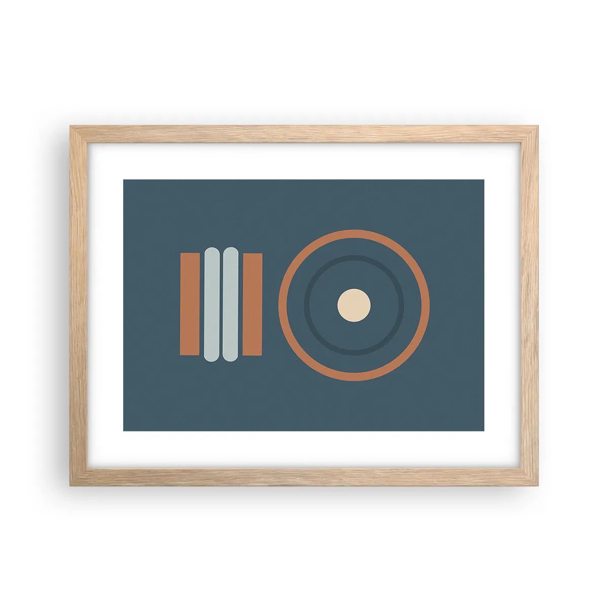 Poster în ramă de stejar deschis - Esența problemei - 40x30 cm