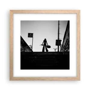 Poster în ramă de stejar deschis - Rătăcire urbană - 30x30 cm