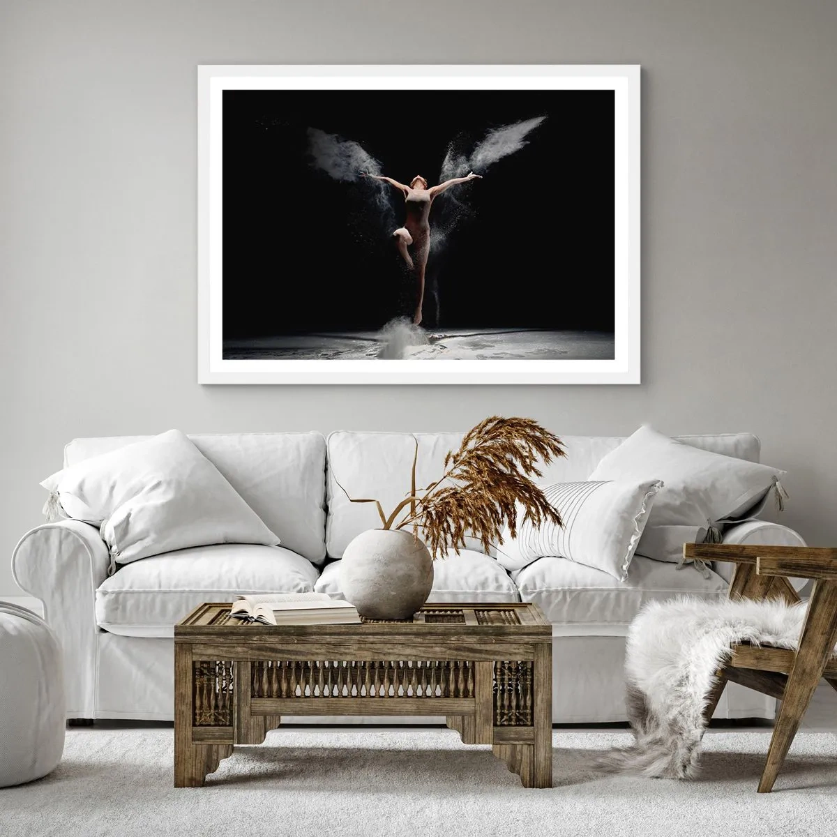 Poster în ramă albă - Elfii există - 30x30 cm