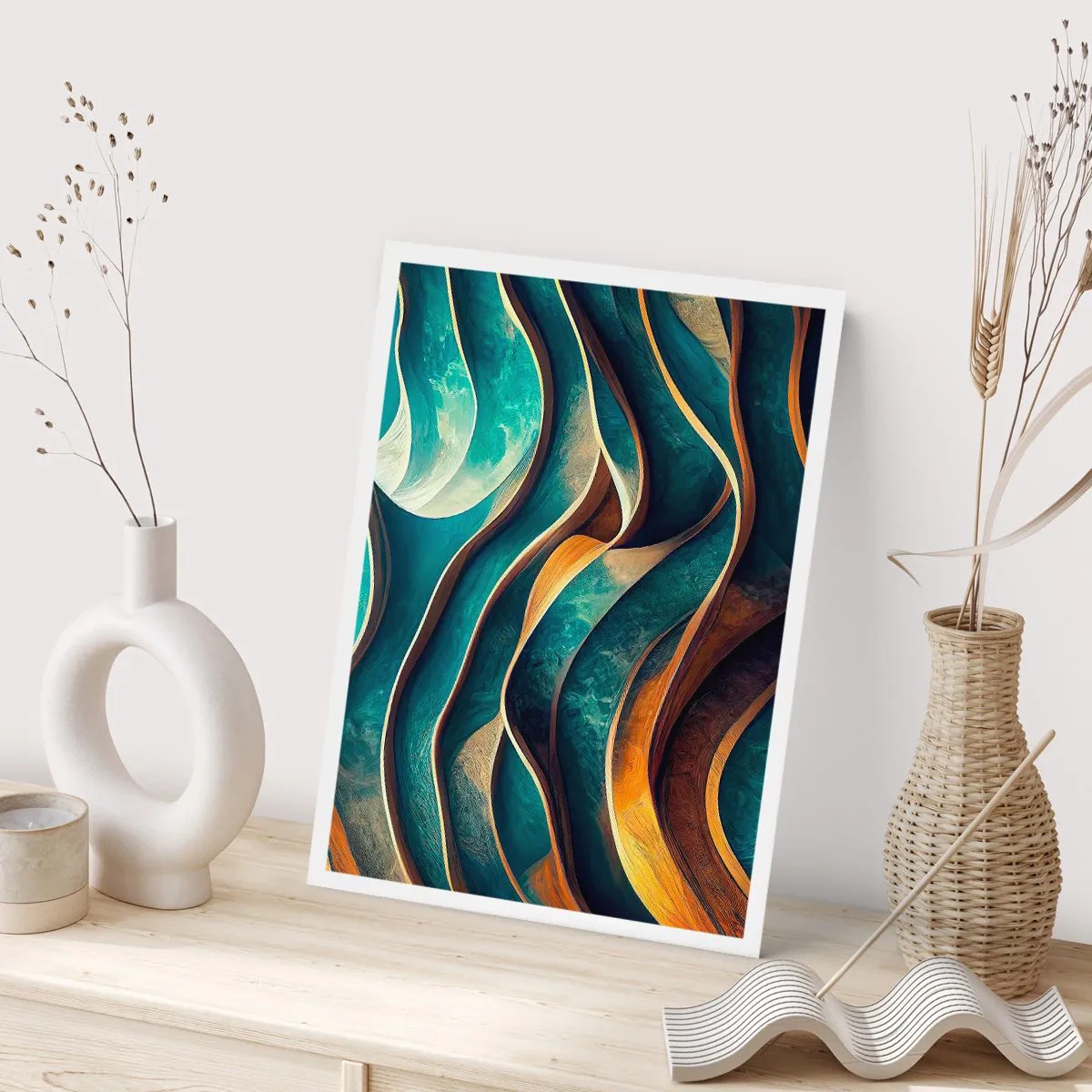 Poster - Meandre de albastru - 40x50 cm