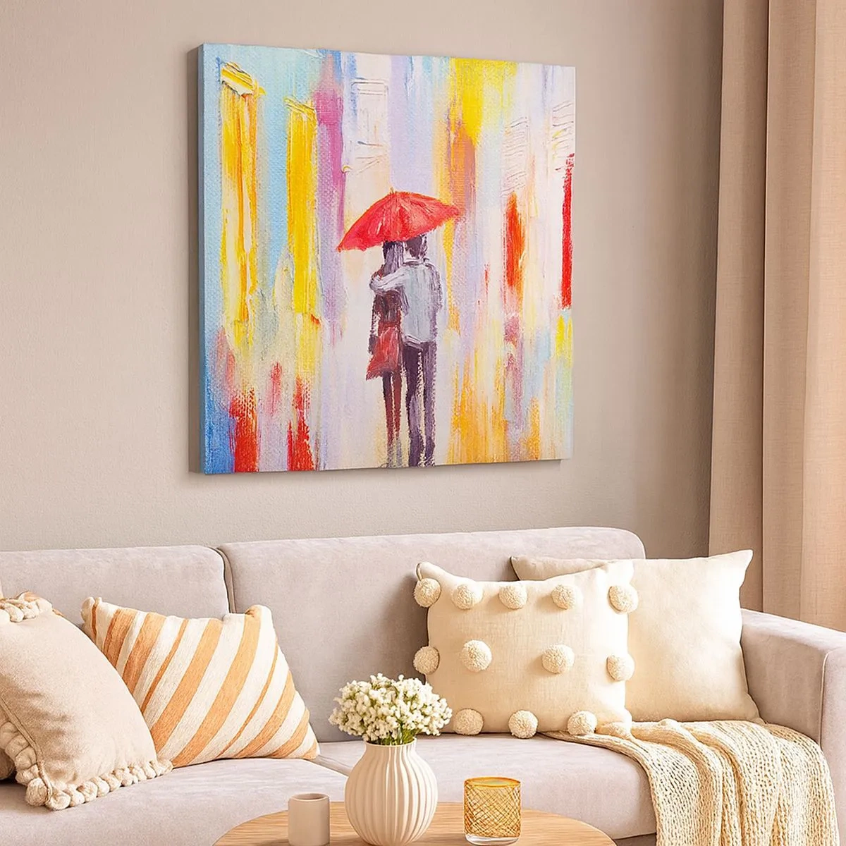 Tablou pe pânză - Să plouă în continuare - 30x30 cm