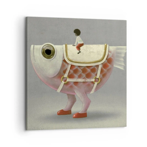 Tablou pe pânză - Călărețul Pescărel - 60x60 cm