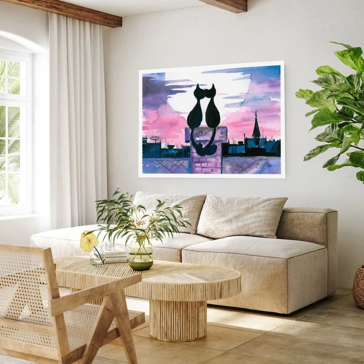 Poster - Rendez-vous sub lună - 70x50 cm