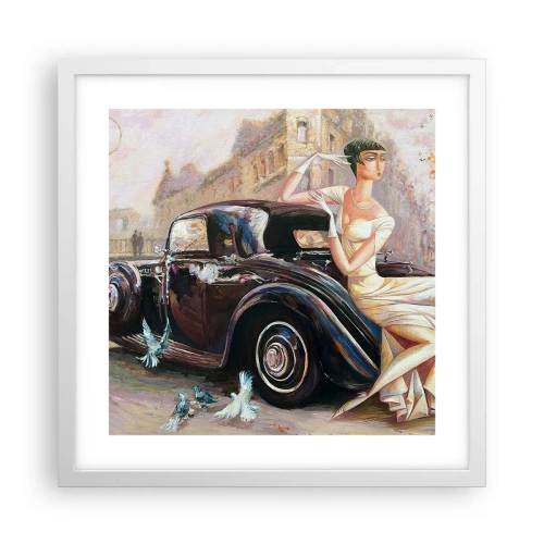 Poster în ramă albă - Eleganță retro - 40x40 cm