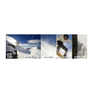 Mostră tapet autocolant Deluxe Sticker - Libertate fără frontiere - Snowboarding, Peisaj, Munţi - 100x30 cm
