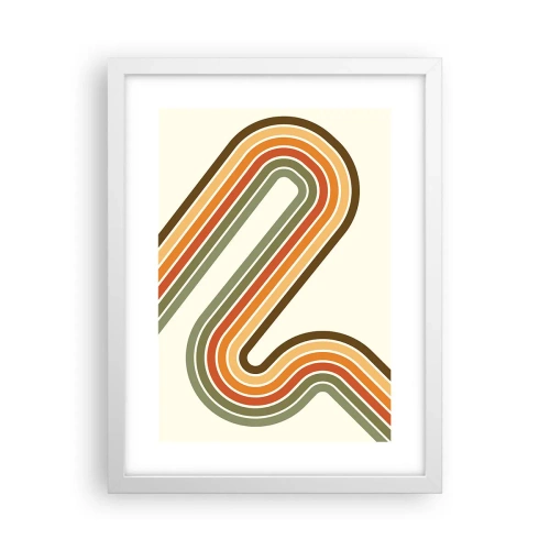 Poster în ramă albă - Cu zigzag până la destinație - 30x40 cm