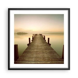 Poster în ramă neagră - Înainte de răsărit, zori, lumină - 50x50 cm