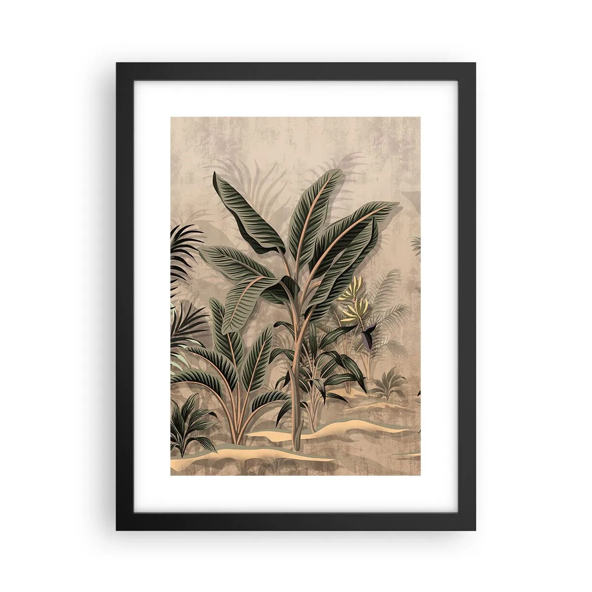 Poster în ramă neagră - Gravură în stil colonial - 30x40 cm