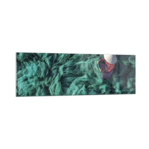 Tablou pe sticlă - Într-o mare de rețea - 160x50 cm