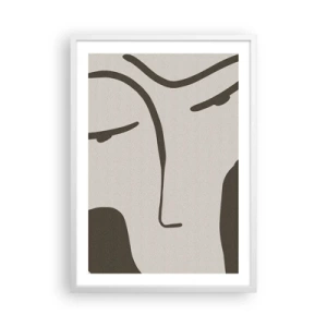 Poster în ramă albă - Ca într-un tablou de Modigliani - 50x70 cm