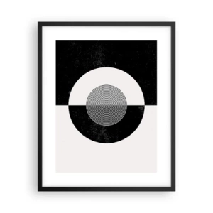 Poster în ramă neagră - Armonie în alb și negru - 40x50 cm