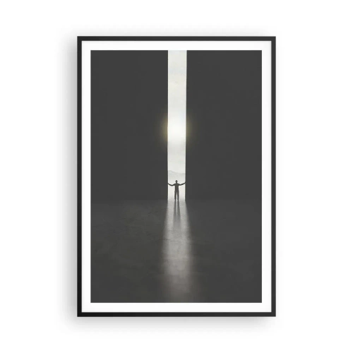 Poster în ramă neagră - Un pas spre un viitor luminos - 70x100 cm