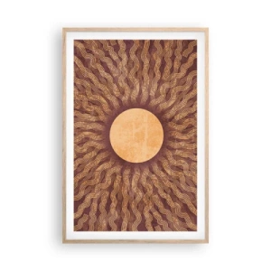 Poster în ramă de stejar deschis - Icoana soarelui - 61x91 cm