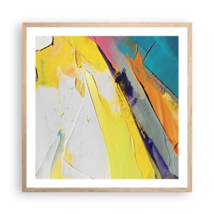 Poster în ramă de stejar deschis - Anatomia luminii - 60x60 cm