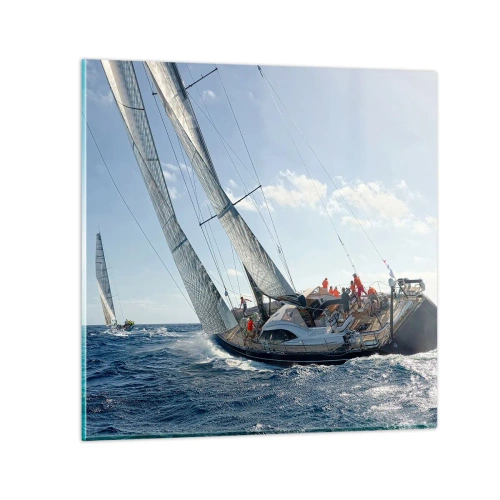 Tablou pe sticlă - Să câștige cel mai bun - 50x50 cm