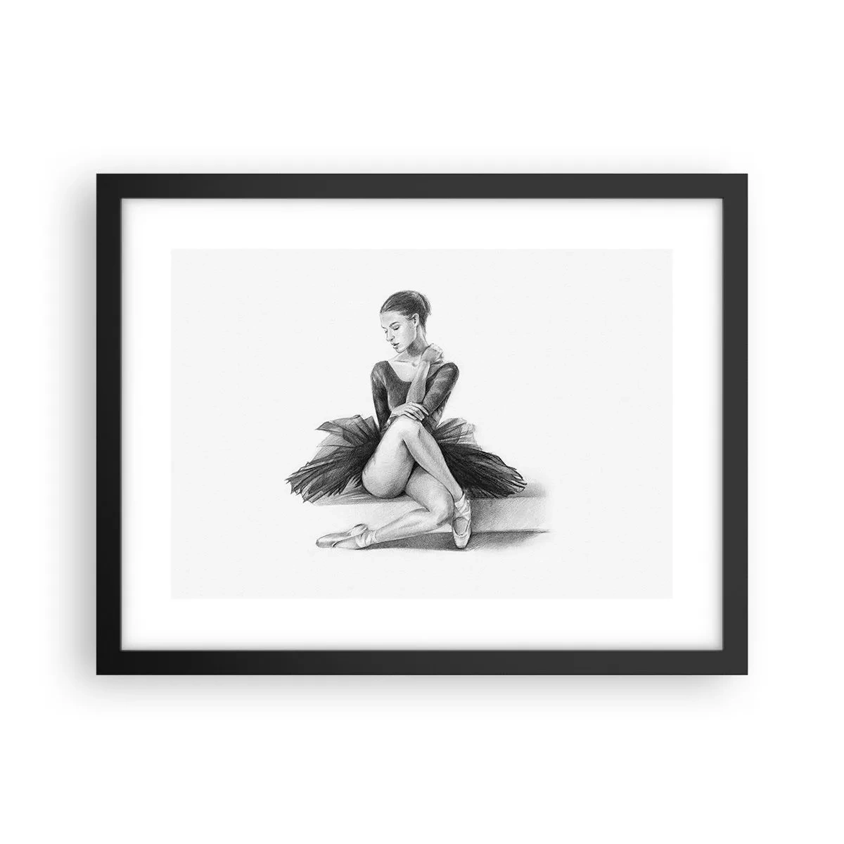 Poster în ramă neagră - Încântată de dans - 40x30 cm