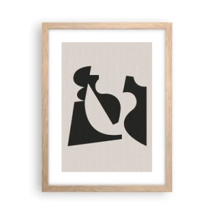 Poster în ramă de stejar deschis - Pentru autoasamblare - 30x40 cm