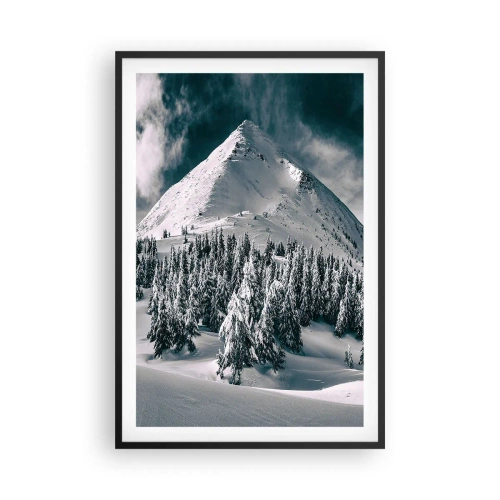 Poster în ramă neagră - Țara zăpezii și a gheții - 61x91 cm