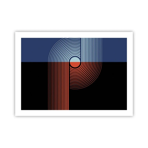 Poster - Într-o îmbrăţişare geometrică - 70x50 cm