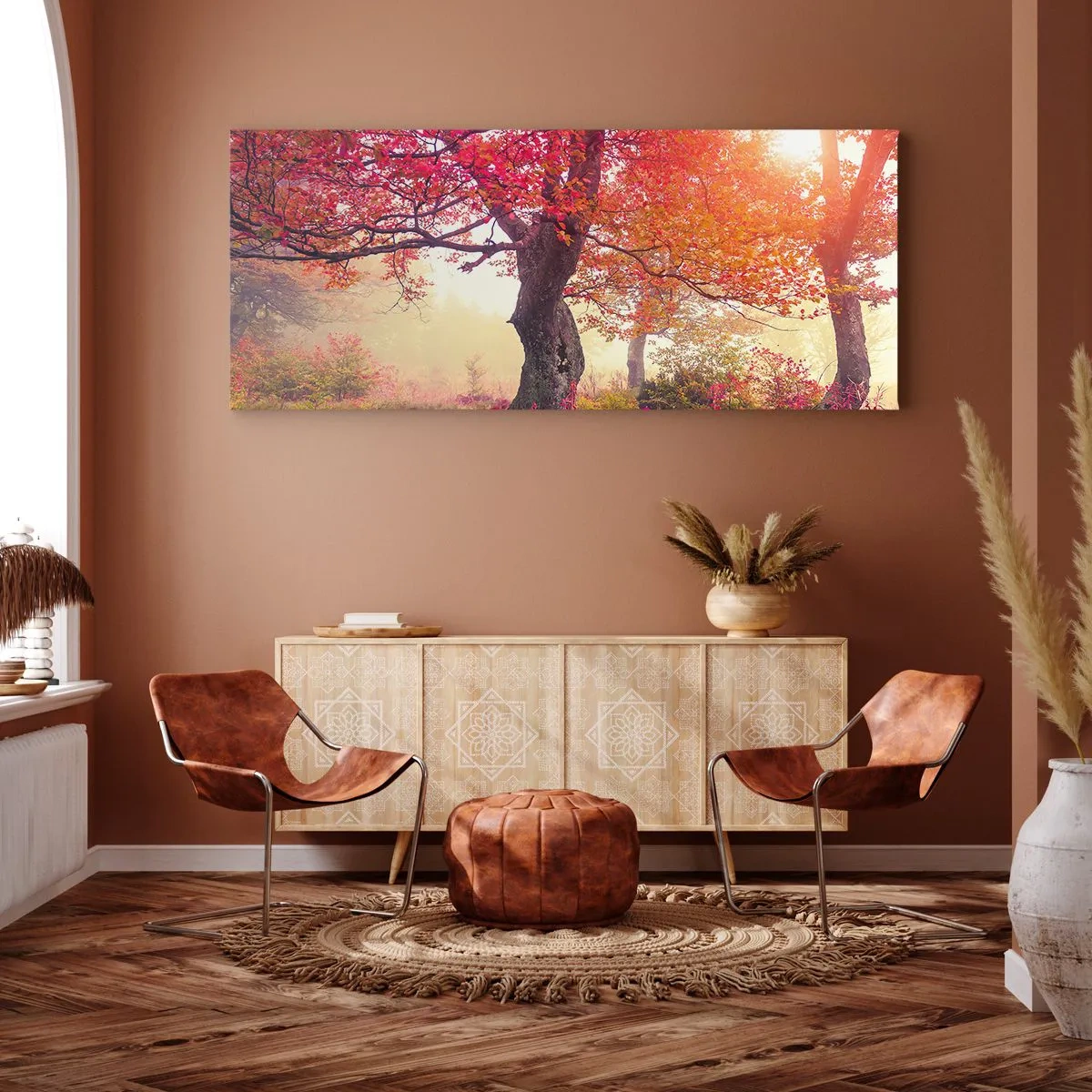 Tablou pe pânză - O frenezie de înflorire - 100x40 cm