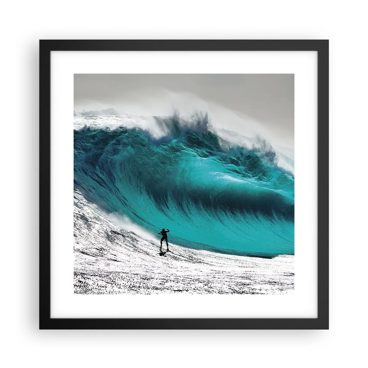 Poster în ramă neagră - Provocare acceptată - 40x40 cm