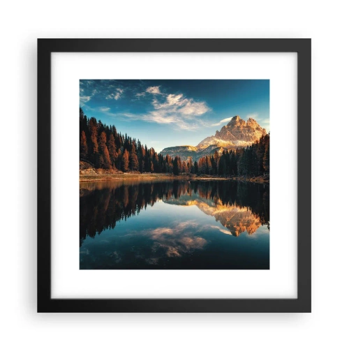 Poster în ramă neagră - Peisaj dublat - 30x30 cm