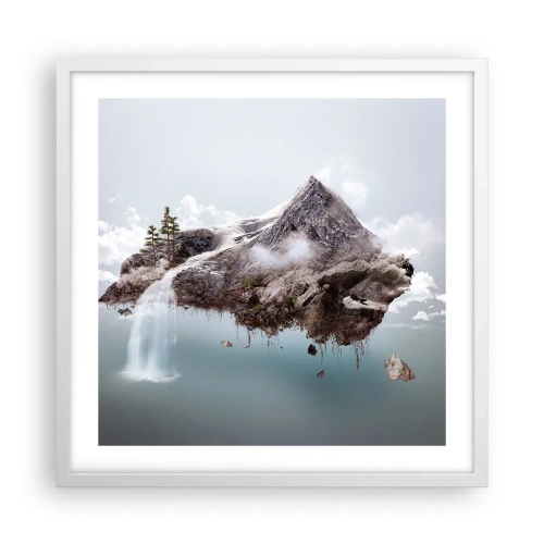 Poster în ramă albă - Prin ochii unui suprarealist - 50x50 cm