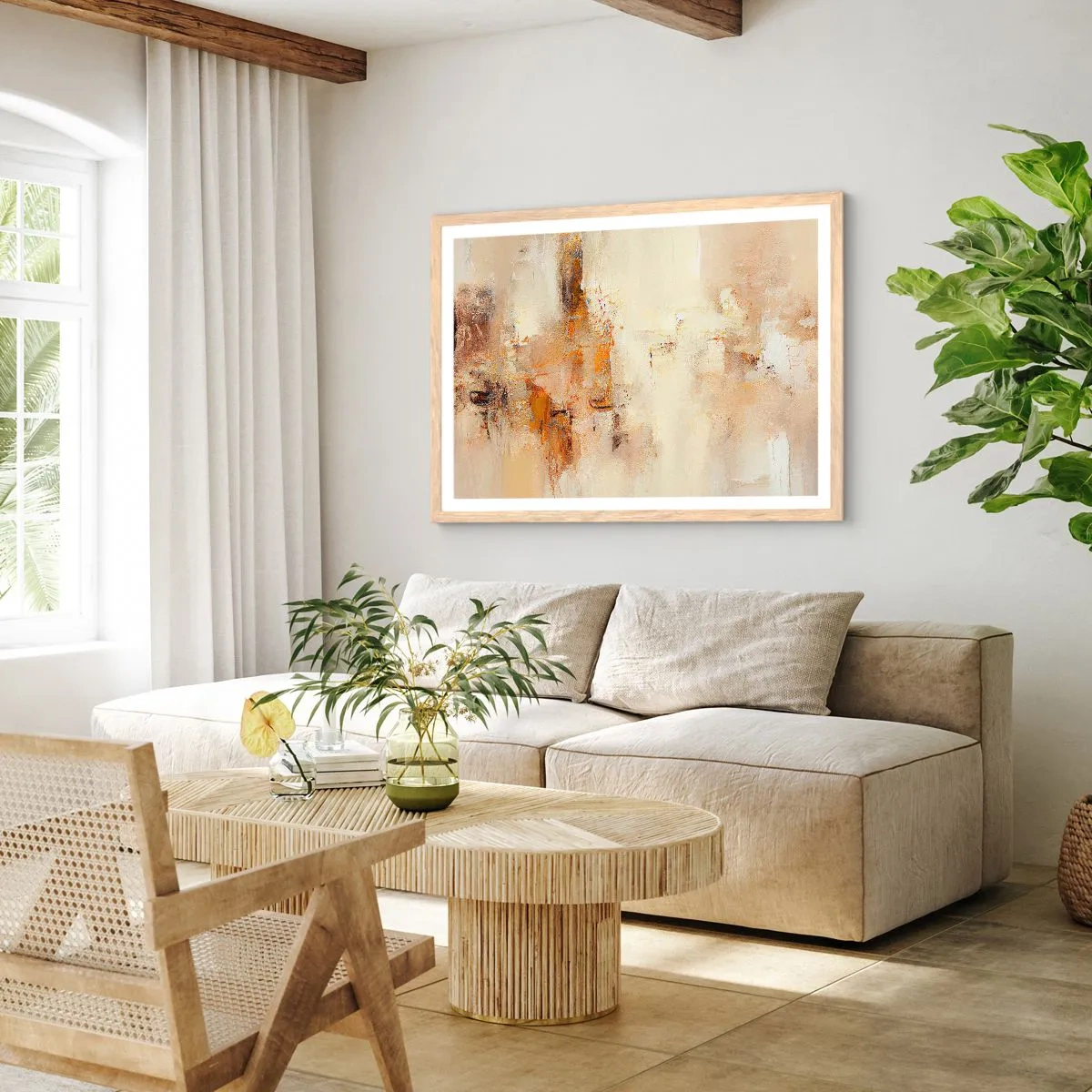 Poster în ramă de stejar deschis - Sufletul de chihlimbar - 40x30 cm