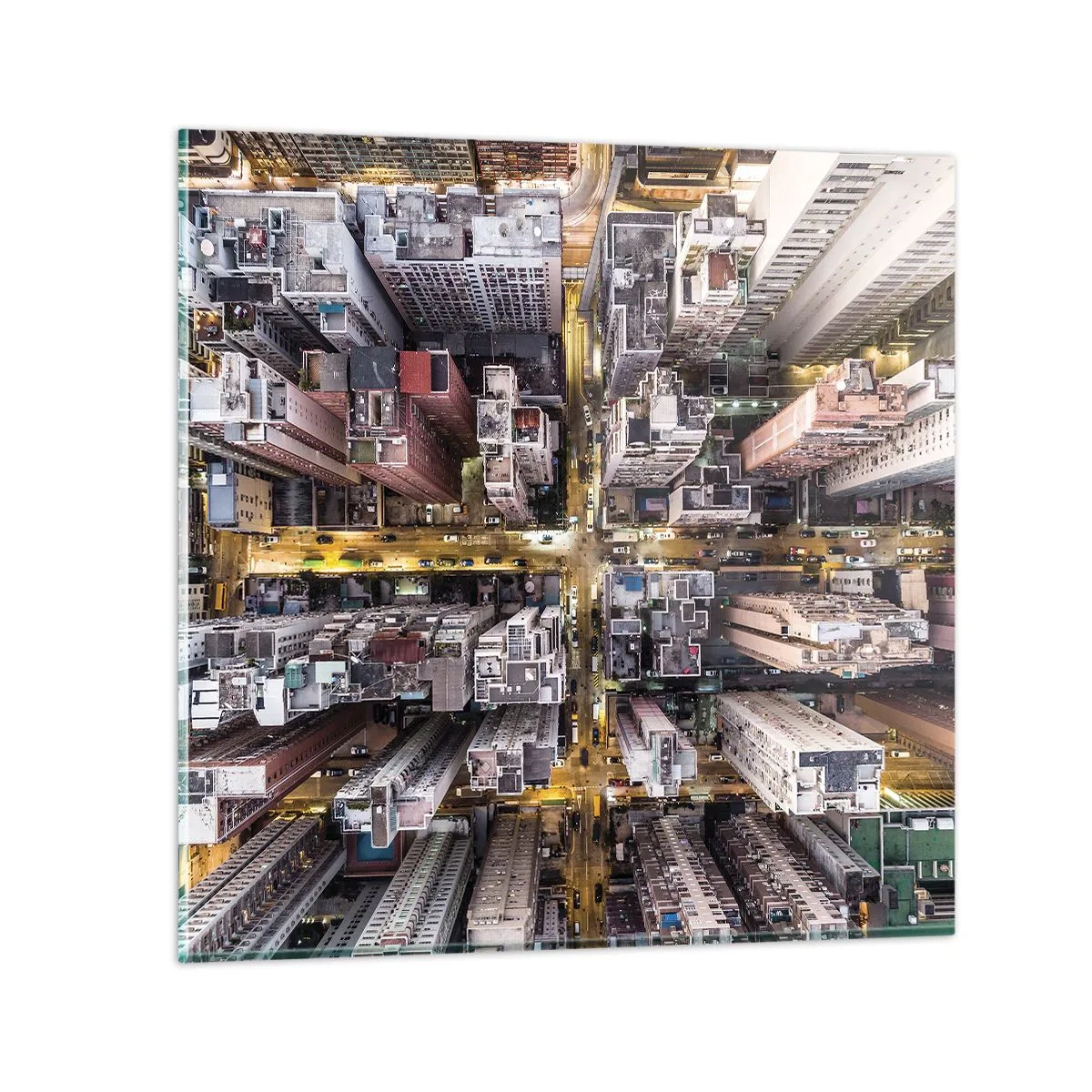 Tablou pe sticlă - Salutări din Hongkong - 50x50 cm