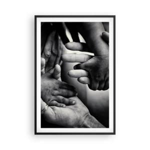 Poster în ramă neagră - A fi om - 61x91 cm