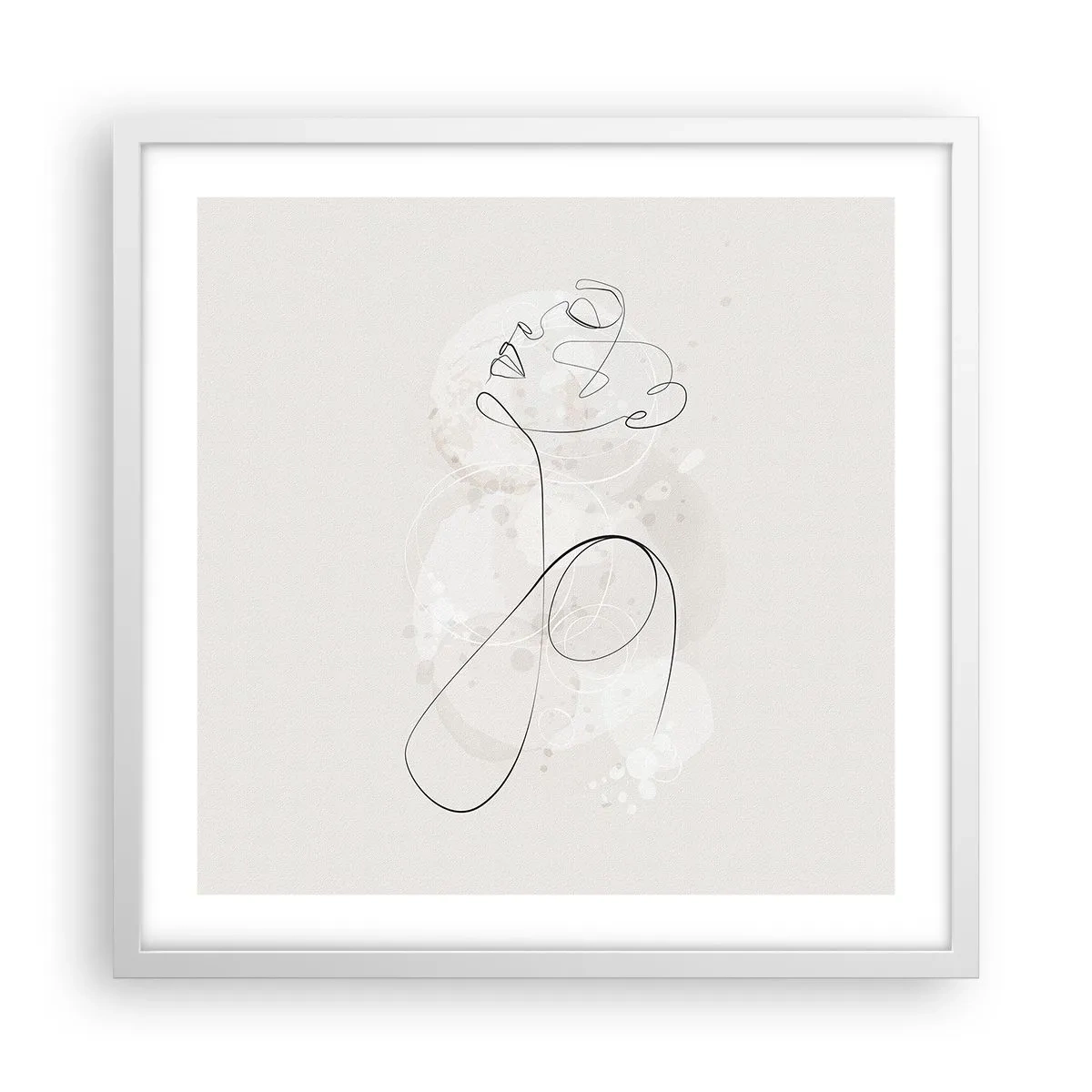 Poster în ramă albă - Spirala frumuseții - 50x50 cm