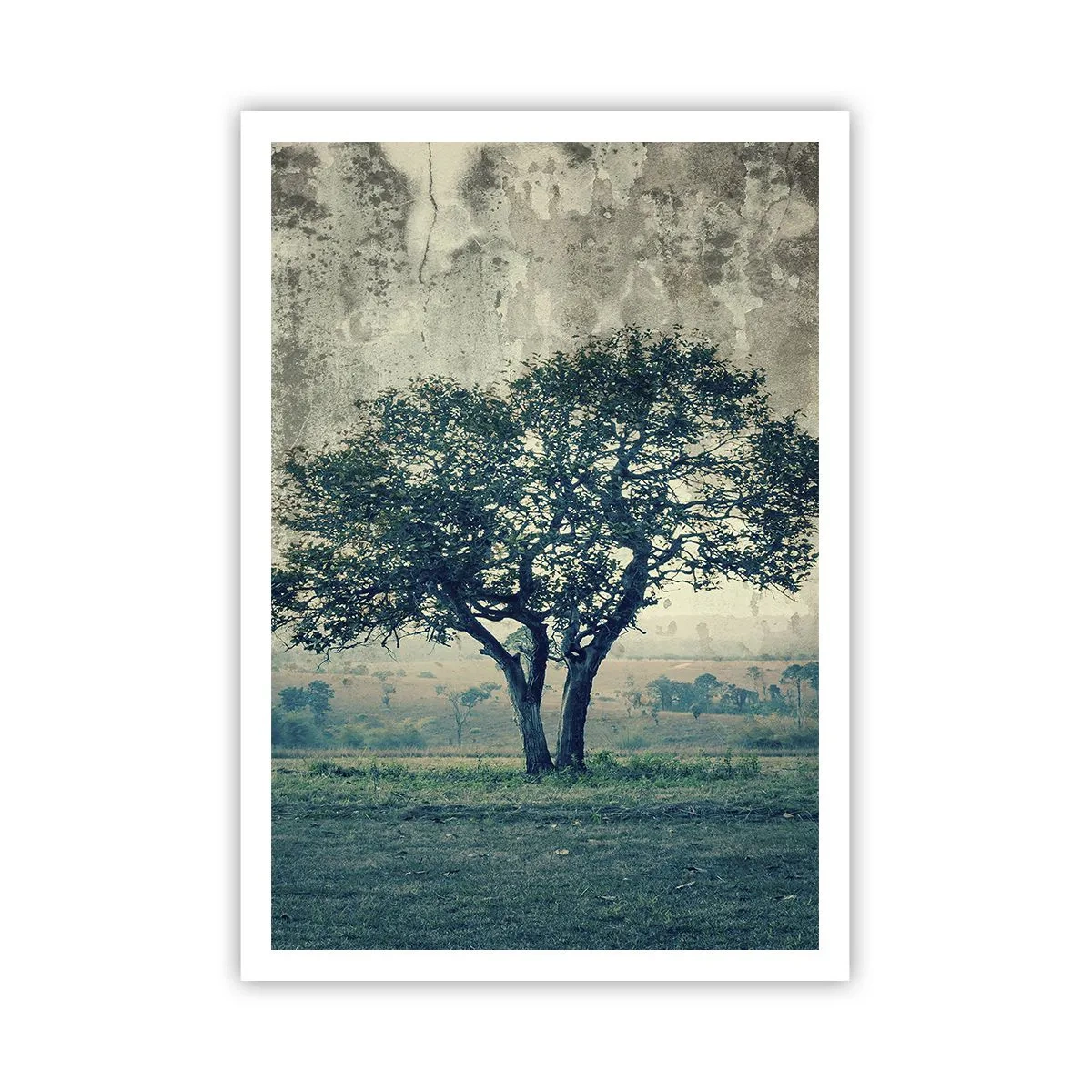 Poster - Un măr pe o pajiște albastră? - 70x100 cm