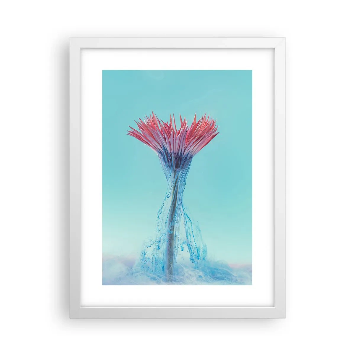 Poster în ramă albă - Într-o unduire revigorantă - 30x40 cm