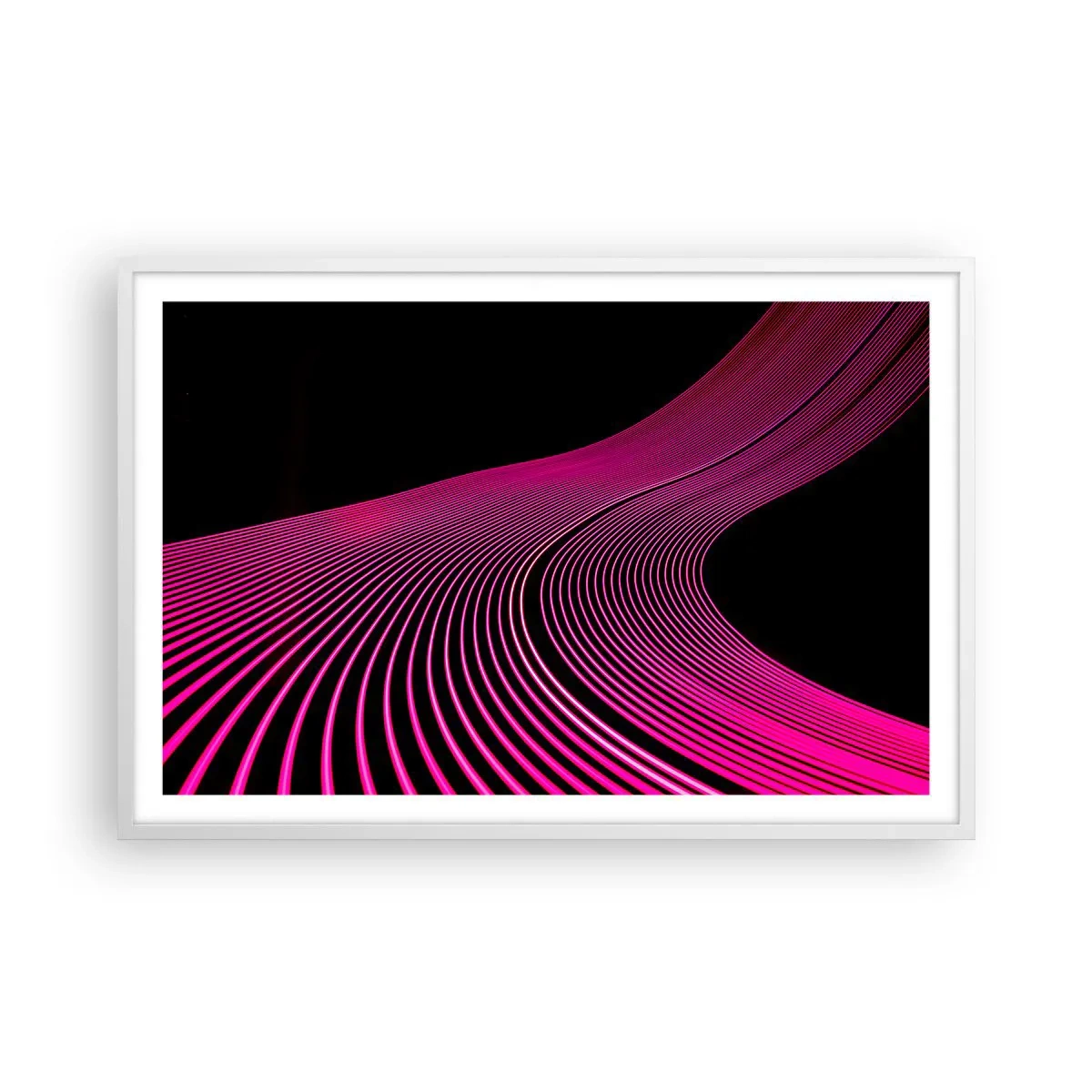 Poster în ramă albă - Bulevardul de lumină - 91x61 cm