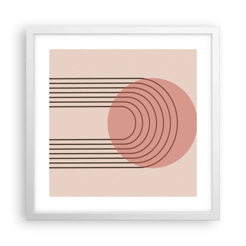 Poster în ramă albă - Atracție irezistibilă - 40x40 cm