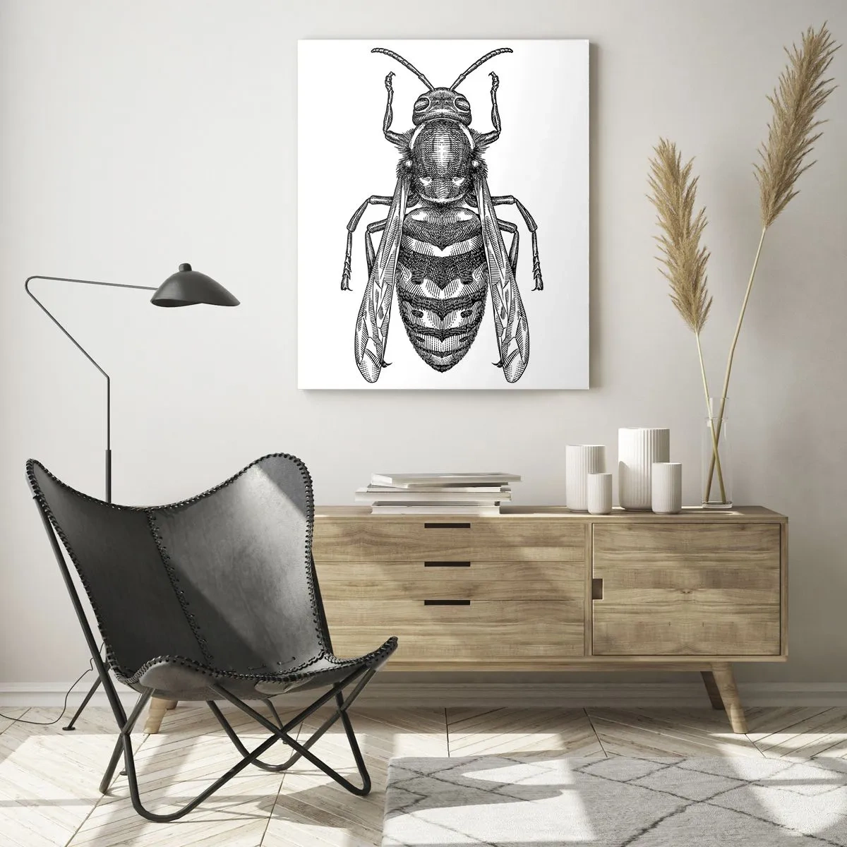 Tablou pe sticlă - De pe o planetă de insecte - 50x70 cm