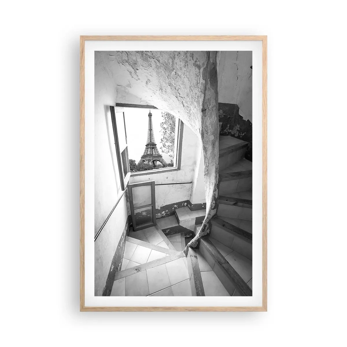 Poster în ramă de stejar deschis - Ce priveliște! - 61x91 cm