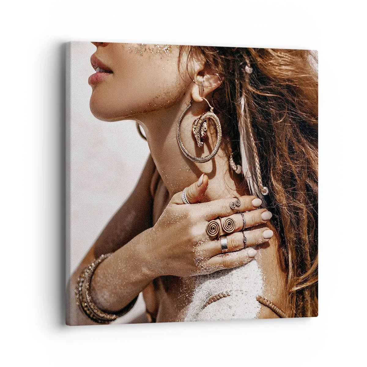 Tablou pe pânză - Regina plajei sălbatice - 40x40 cm